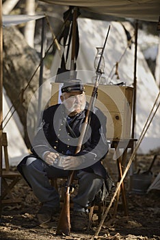 Civil War reenactor