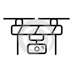 Civilian aerial drone flat icon for apps and websites