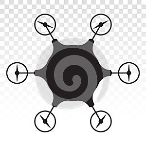 Civilian aerial drone flat icon for apps and websites