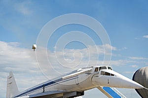 Civilian aircraft at the international exhibition.