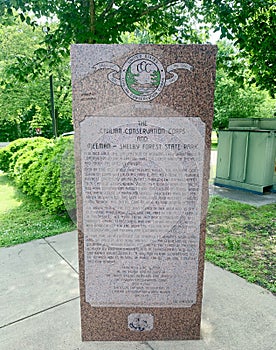 Civilian Conservation Corps of the United States Plaque at Meeman State Park