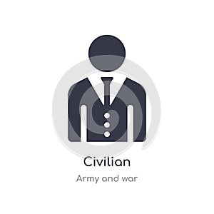 civilian icon. isolated civilian icon vector illustration from army and war collection. editable sing symbol can be use for web