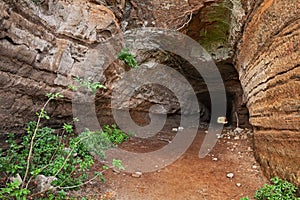 Civita di Bagnoregio, Lazio, Italy: old tunnel under the town