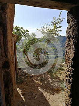 Civita di Bagnoregio - Scorcio da una stalla rupestre photo