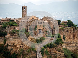 Civita di Bagnoregio seen from the Terazza du Civita, Italy