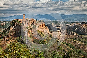 Civita di Bagnoregio, Viterbo, Lazio, Italy: landscape at twilight