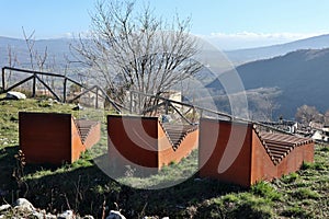 Civita Superiore - Panchine sdraio panoramiche al castello photo