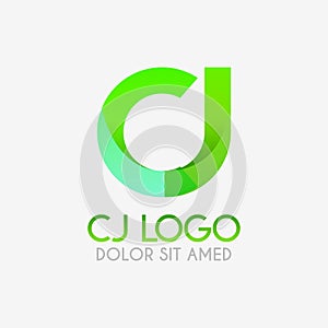 The CJ logo with striking colors and gradations, modern and simple for industrial, retail, business, corporate. this JC logo made