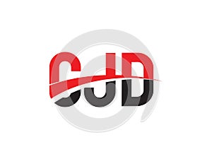 CJD Letter Initial Logo Design Vector Illustration