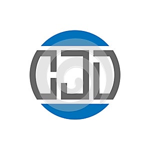 CJD letter logo design on white background. CJD creative initials circle logo concept.