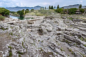 Cjevna river and inactive Niagara Falls,near Podgorica,Montenegro,Eastern Europe