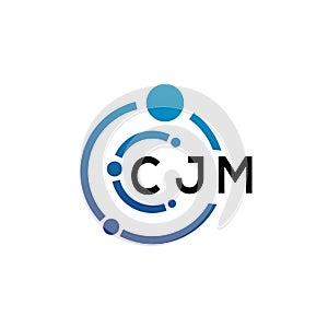 CJM letter logo design on white background. CJM creative initials letter logo concept. CJM letter design photo