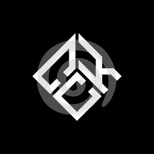CKC letter logo design on black background. CKC creative initials letter logo concept. CKC letter design