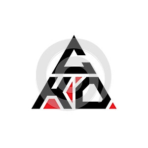 CKO triangle letter logo design with triangle shape. CKO triangle logo design monogram. CKO triangle vector logo template with red