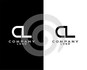 Cl, lc modern letter logo design with white and black color that can be used for business company.