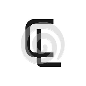 CL Letter bold style logo template.