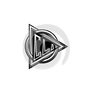 CL Logo Letter Triangle and Circle Rounded