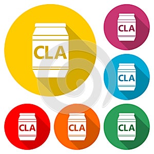 CLA icon with long shadow photo