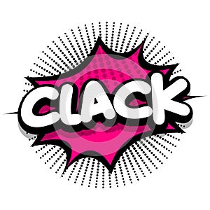 clack Comic book explosion bubble vector illustration