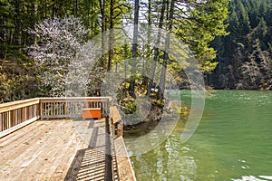 Clackamas river and marina rural Oregon