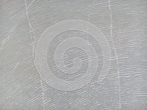 Cracked white plastic.