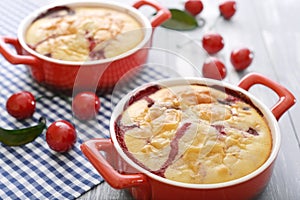 Clafoutis with cherries