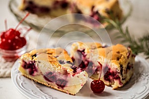 Clafoutis - a traditional French cake with cherries