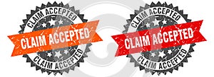 claim accepted band sign. claim accepted grunge stamp set