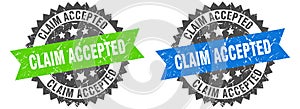 claim accepted band sign. claim accepted grunge stamp set