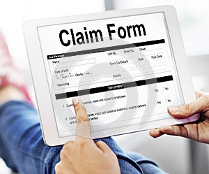 Claim Form Document Refund Indemnity Concept