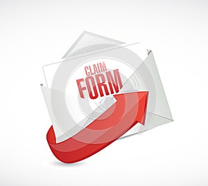 Claim form envelope illustration design