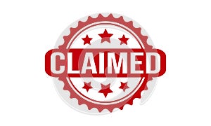 Claimed Rubber Grunge Stamp Seal Vector Illustration