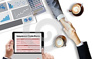 CLAIMS Health insurance form , Business Concept , Insured Claims