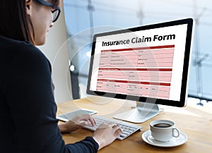 CLAIMS Health insurance form , Business Concept , Insured Claims photo