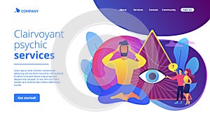 Clairvoyance ability concept landing page
