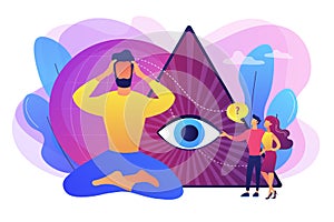 Clairvoyance ability concept vector illustration