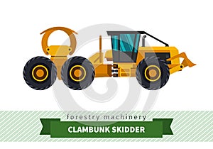 Clambunk skidder forestry vehicle
