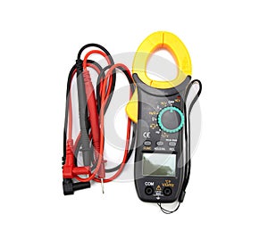 Clamp Amp meter for electrical tester that combines a voltmeter with a clamp type current meter multi-functional