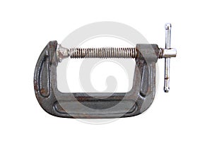 Clamp compression tool isolated on white