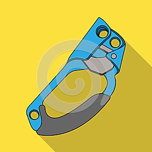 Clamp jumar.Mountaineering single icon in flat style vector symbol stock illustration web.