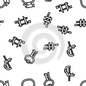 clamp vice grip tool metal vector seamless pattern