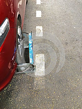Clamped Car in the street photo