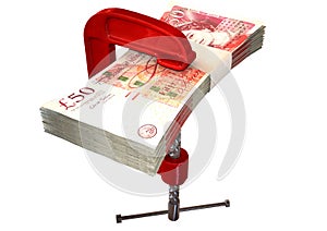 Clamped Pound Notes