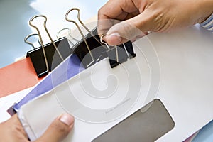 Clamping the letters