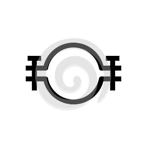 Clamps coupling icon, Vector illustration