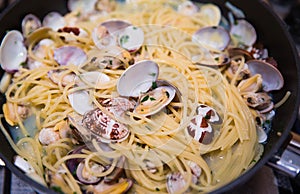 Clams in the pan