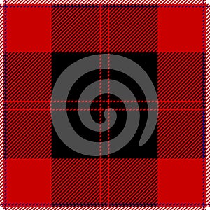 Clan Cunningham tartan plaid. Scottish pattern fabric swatch close-up.