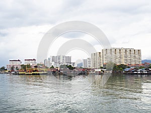 Clan jetties and skyline Penang