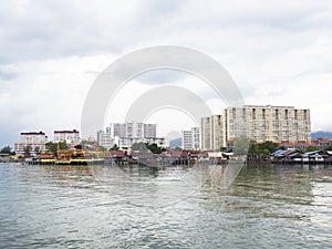 Clan jetties and skyline Penang photo