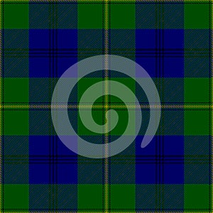 Clan Johnstone tartan plaid. Scottish pattern fabric swatch close-up.